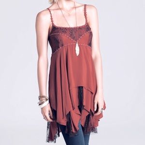 Free People Lace Pieced Slip Dress